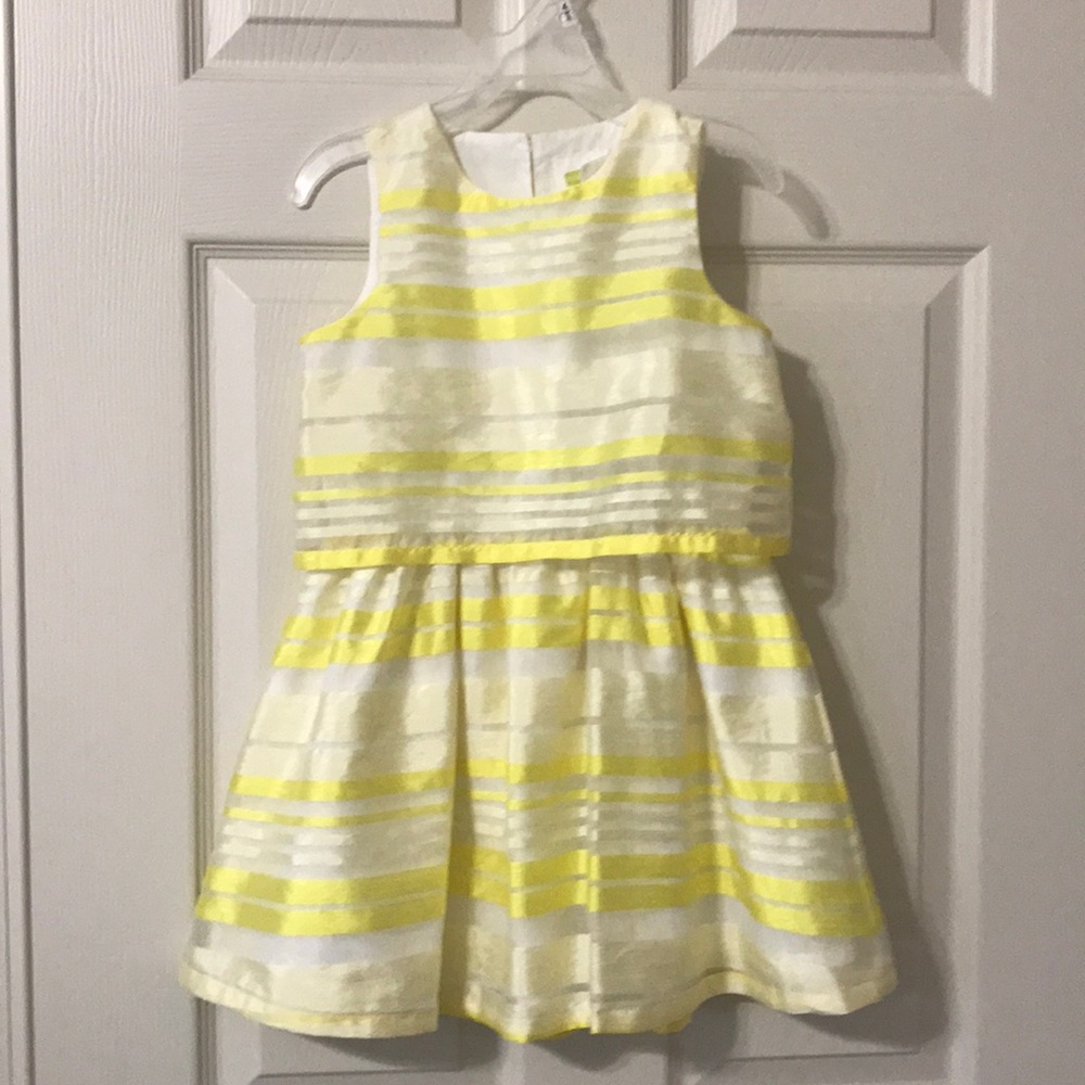 Crazy 8 yellow striped dress size 5